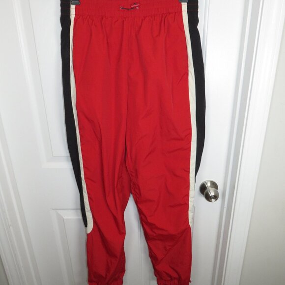LCKR Foot Locker Men's Size Medium Track Jogger Pants Red/White/Black Stripe - Picture 1 of 7